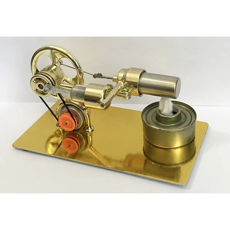 Mini forró levegő Stirling motor Motor modell Áramáram Teljesítmény Fizika Kísérlet Modell Oktatási tudomány Játék ajándék gyerekeknek - 4
