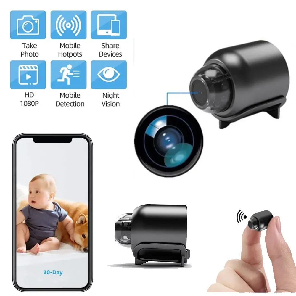 Mini kamera 1080P Wifi IP kamera biztonsági védelem éjjellátó mozgásérzékelő megfigyelő kamerák DV felvevő videokamera - 0