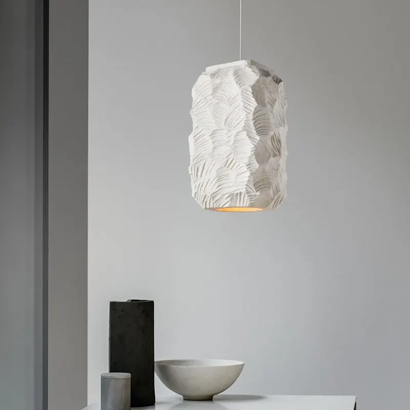 Modern minimalista fehér nagy sűrűségű polisztirol Single Dining függőlámpa LED E27 világítás Nappali beltéri dekorációs lámpatest - 1