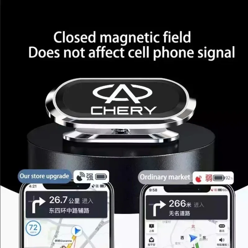 Mágneses autós telefontartó forgatható állvány Automatikus tartozékok Chery TIGGO számára 2 3 4 5 7 Pro 8 3X 5X 2021 2022 Amulett A1 QQ Arrizo - 4