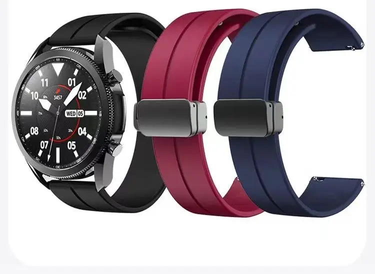 Mágneses csat szilikon szíj Huawei Watch 3 pro GT3 GT2 42mm 46mm Mi Watch S1 Pro / Watch színes 2 20mm 22mm öv karkötőhöz - 4