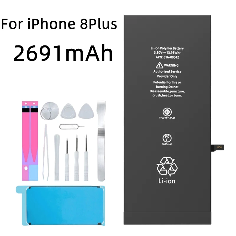  Nagy kapacitású telefon akkumulátor IPhone 5 S SE 6 S 7 8 Plus X Xr Xs Max 11 12 Pro Max csere Bateria iPhone 7 6S készülékhez - 3