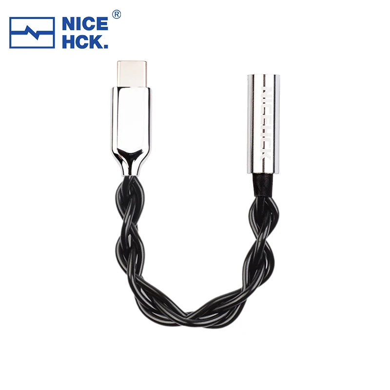 NiceHCK TC3 Type-C - 3,5 mm-es HIFI dekódoló adapter kábel Fülhallgató erősítő ALC5686 Chip vonalvezérlő Audio kábel átalakító - 1