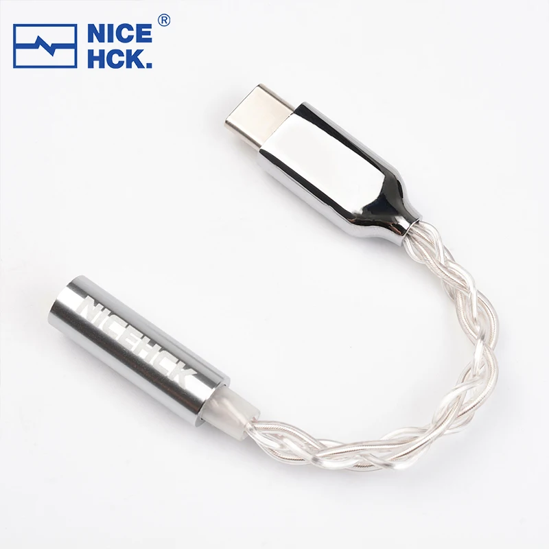 NiceHCK TC3 Type-C - 3,5 mm-es HIFI dekódoló adapter kábel Fülhallgató erősítő ALC5686 Chip vonalvezérlő Audio kábel átalakító - 2