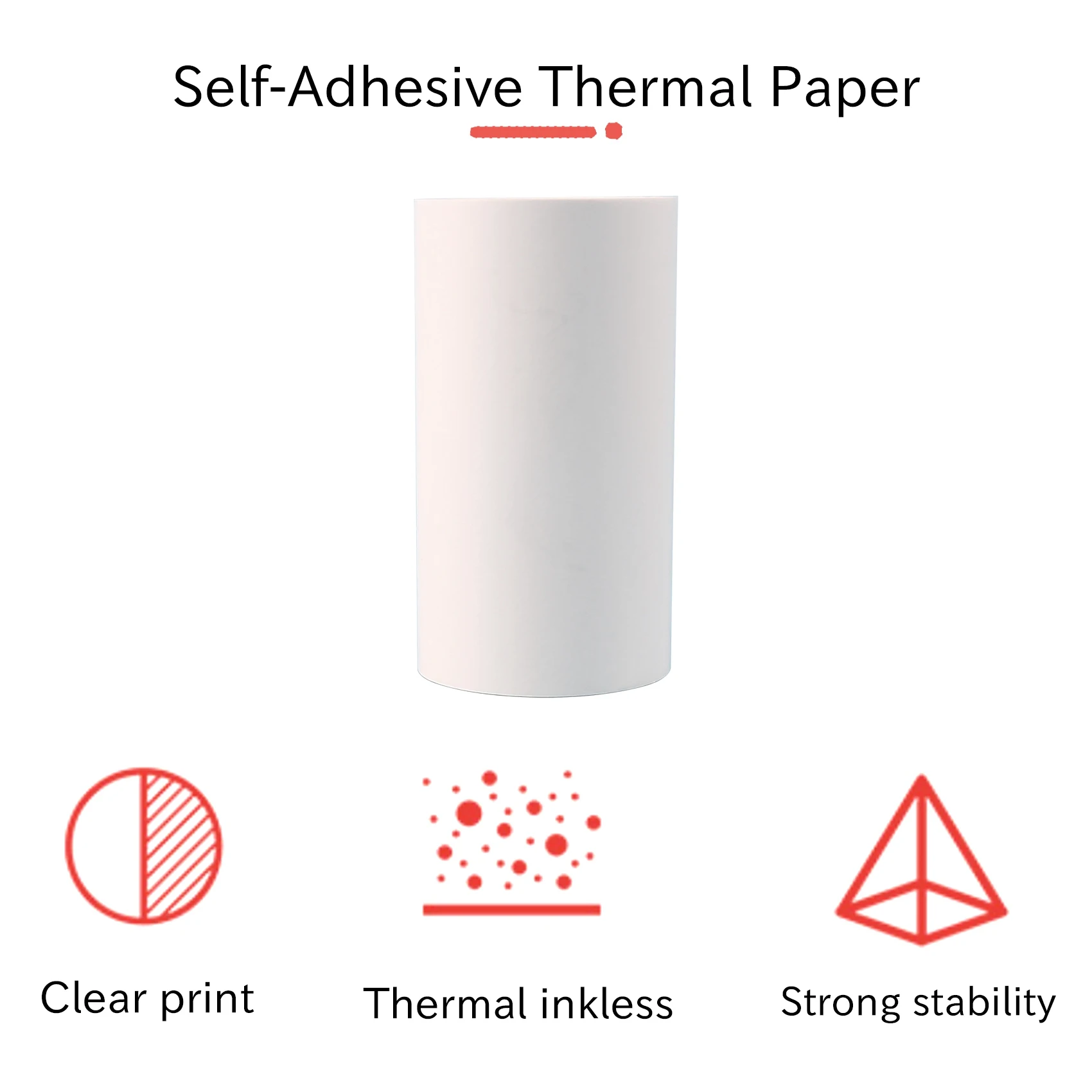 Nyomtatható matricapapír kék fehér közvetlen hőpapíron Öntapadós 57 x 30 mm a PAPERANG Peripage nyomtatóhoz 12 darabos csomag - 4