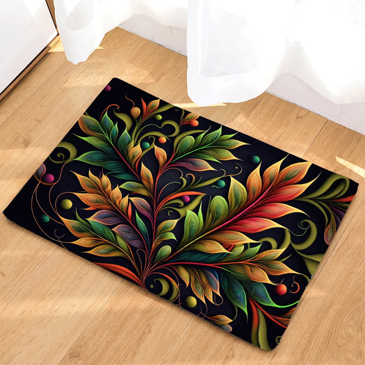 Növényi minta konyhaszőnyeg Fürdőszoba előszoba Bejárati lábtörlő hálószoba csúszásmentes lábszőnyegek otthoni nappali padló dekoráció szőnyeg - 0