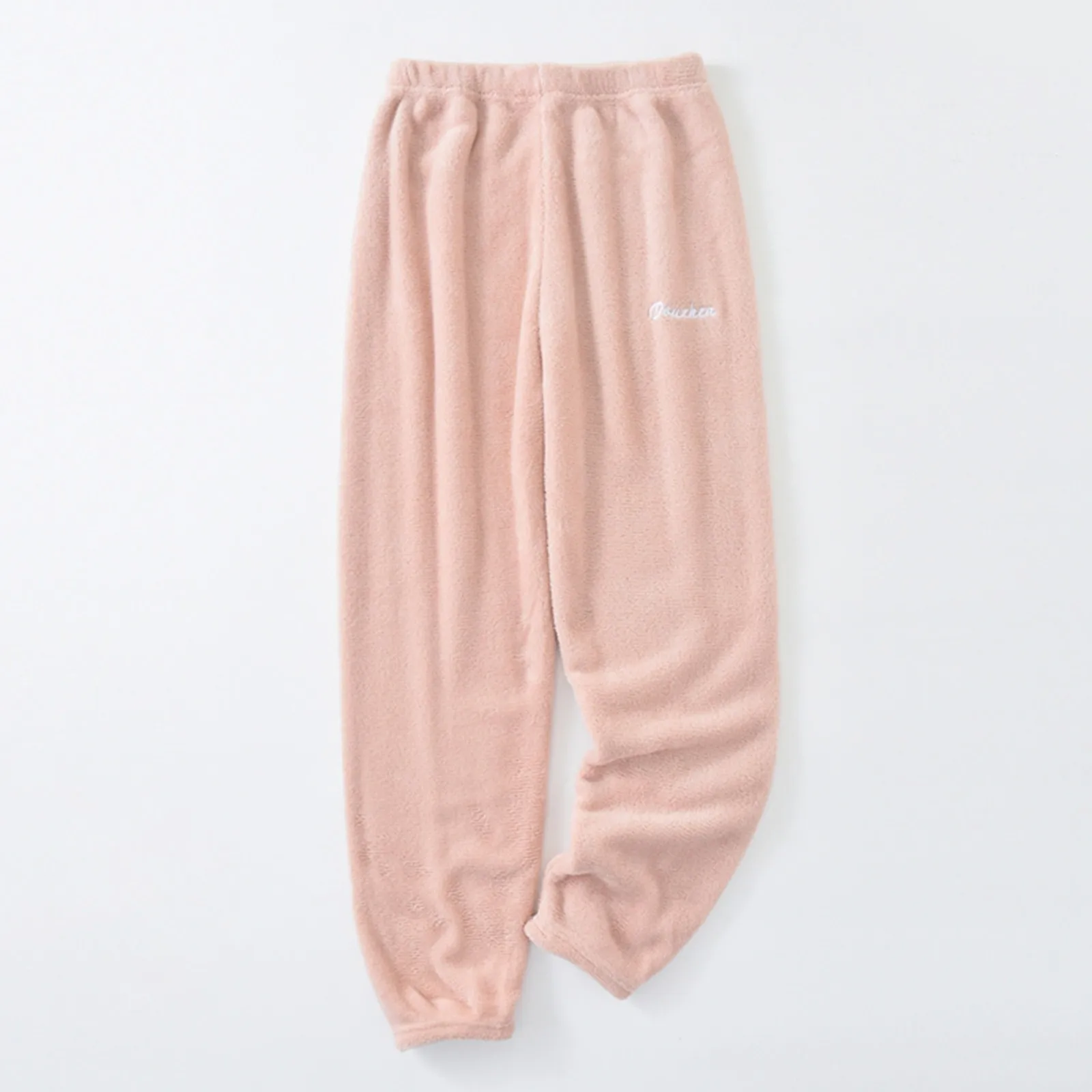 Női otthoni nadrág Egyszínű alkalmi Meleg párnázott pizsama nadrág Laza kényelmes rugalmas derék Homewear Hosszú nadrág - 1