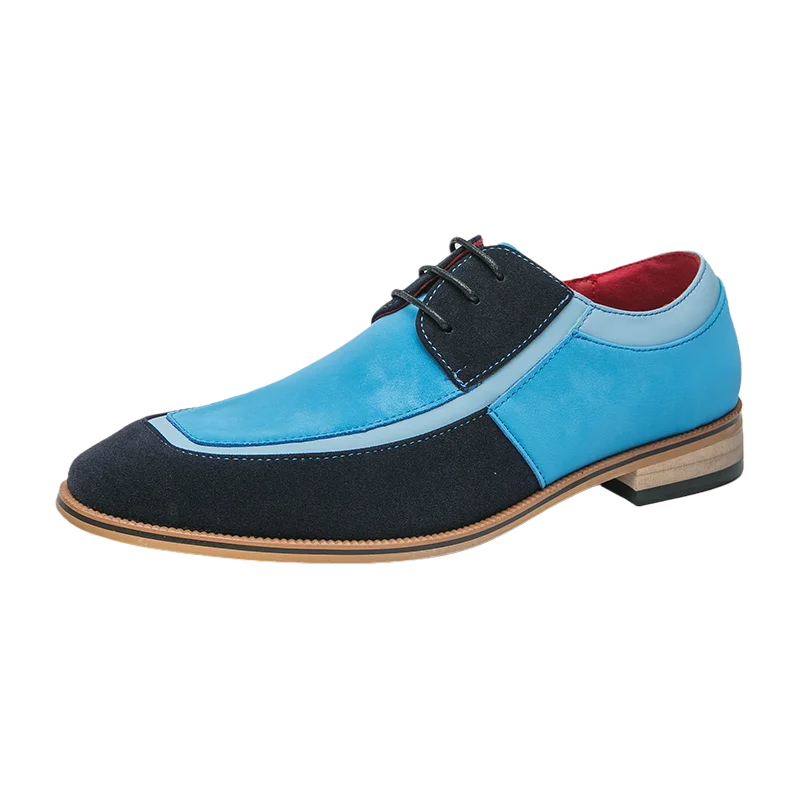 Olasz márka férfi velúr cipő kontrasztos színű design alkalmi cipők trend férfi üzleti cipők Party ruha cipők Ingyenes szállítás - 5