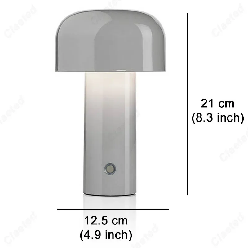 olasz tervező gomba asztali lámpa éjszakai fény hordozható vezeték nélküli érintéses újratölthető dekor lámpa USB éjjeli lámpa asztali lámpa - 4