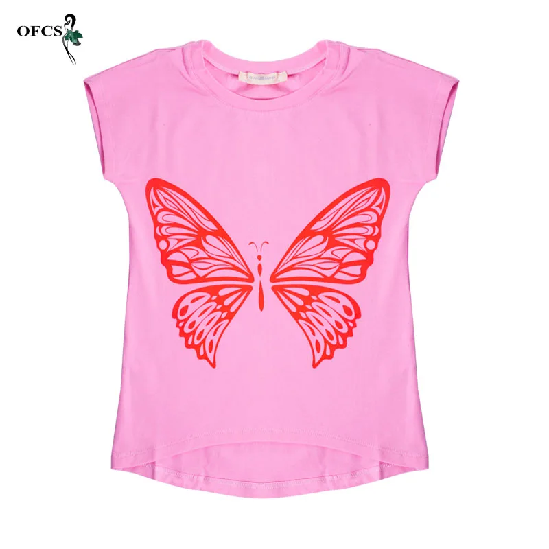 Olcsó eladás Gyermek állatmintás ruhák Gyerek divating Póló pamut felsőkhöz rózsaszín / fehér Hot Party Kiváló minőségű póló - 0