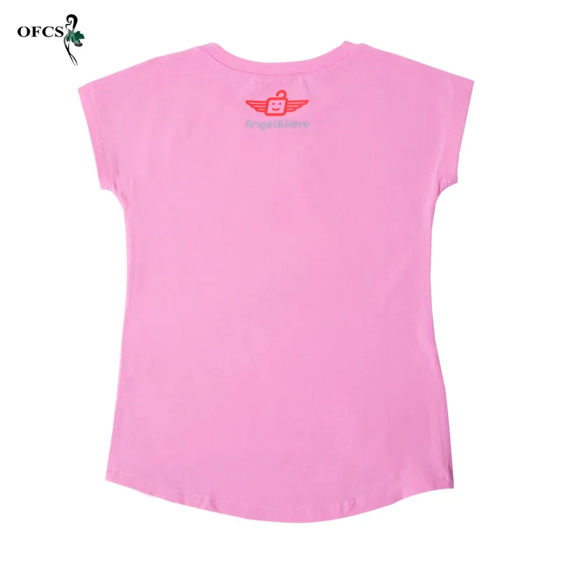 Olcsó eladás Gyermek állatmintás ruhák Gyerek divating Póló pamut felsőkhöz rózsaszín / fehér Hot Party Kiváló minőségű póló - 1