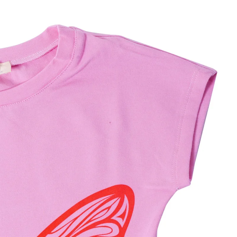 Olcsó eladás Gyermek állatmintás ruhák Gyerek divating Póló pamut felsőkhöz rózsaszín / fehér Hot Party Kiváló minőségű póló - 3