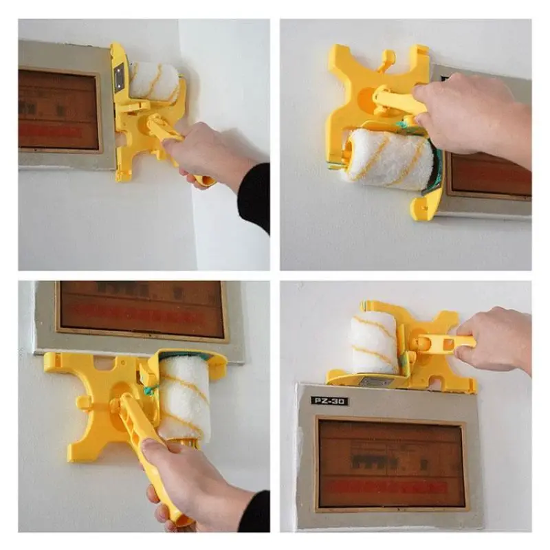 Paint Edger hengerkefe kézi tiszta vágású festékszegély hengerkefe hordozható festékszegélyező szerszám otthoni falfestéshez - 2