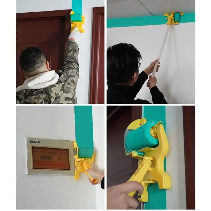 Paint Edger hengerkefe kézi tiszta vágású festékszegély hengerkefe hordozható festékszegélyező szerszám otthoni falfestéshez - 3