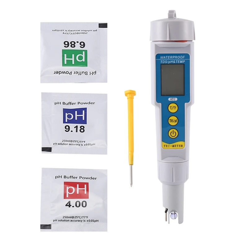 PH-986 vízmérő Vízminőség toll PH-986 Multifunkcionális PH / TDS / hőmérséklet-teszt Toll tesztelő Vízminőség-érzékelés - 0
