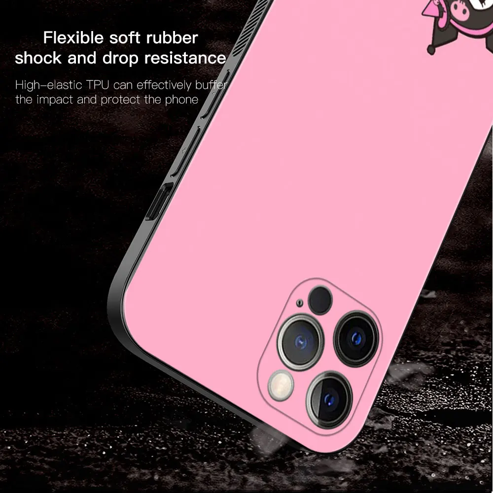 Phone Case Apple iPhone 15 14 13 12 11 Pro Max 13 12 Mini XS Max XR X 7 8 borító Shell rajzfilm Kuromi My Melody Ghost - 4