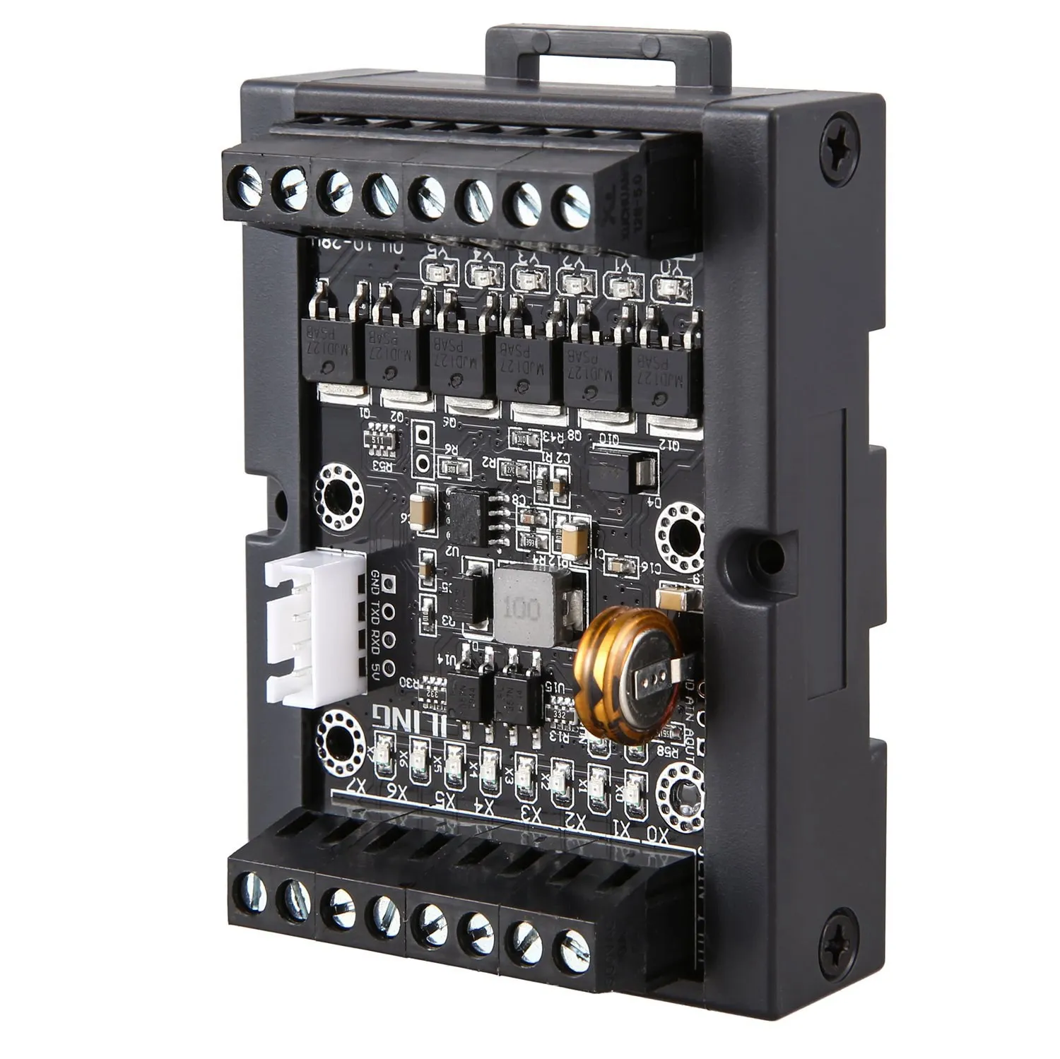PLC programozható logikai vezérlő DC 10-28V PLC szabályozó FX1N-14MT ipari vezérlőpanel programozható logikai vezérlő - 4