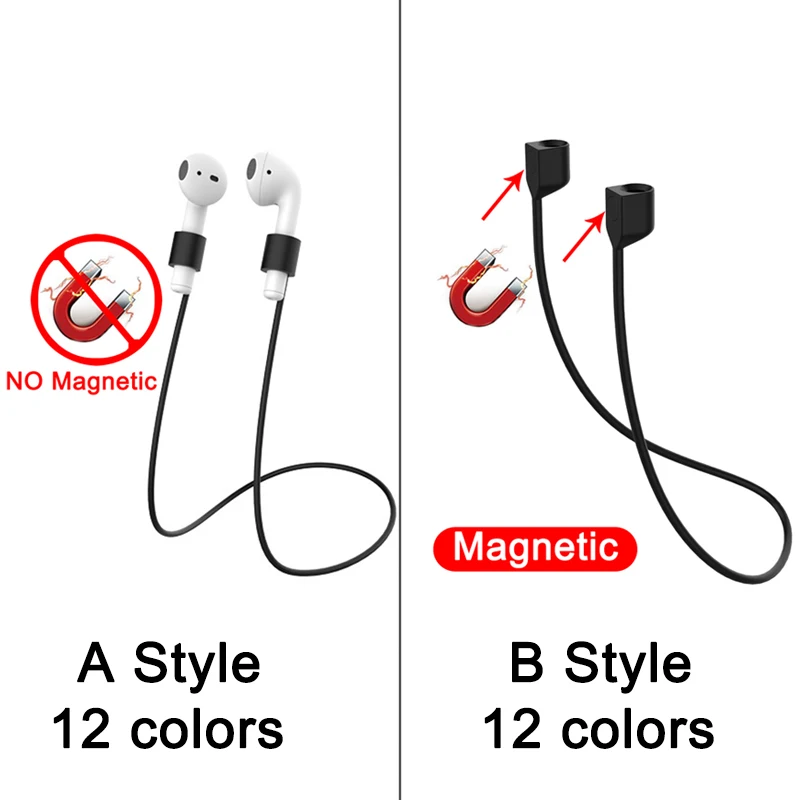  puha szilikon elveszett mágneses kötél fülhallgató Apple Airpods 2 1 3 Air Pods Pro Bluetooth vezeték nélküli fejhallgató fülhallgató szíj - 2