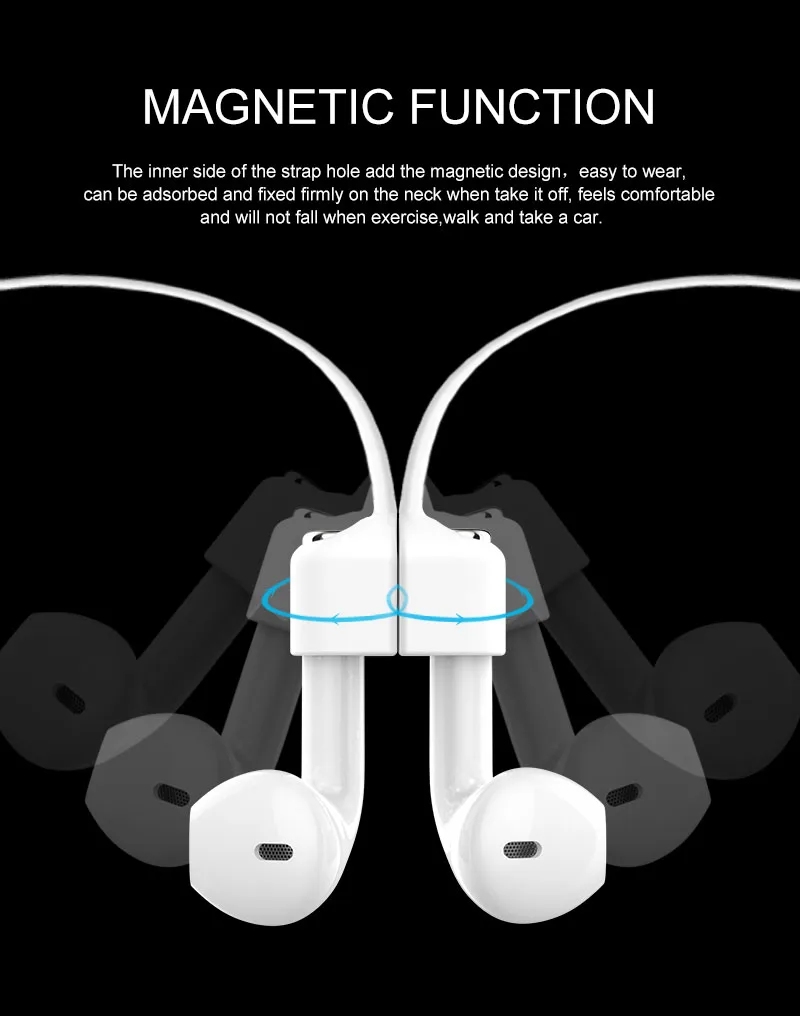  puha szilikon elveszett mágneses kötél fülhallgató Apple Airpods 2 1 3 Air Pods Pro Bluetooth vezeték nélküli fejhallgató fülhallgató szíj - 3