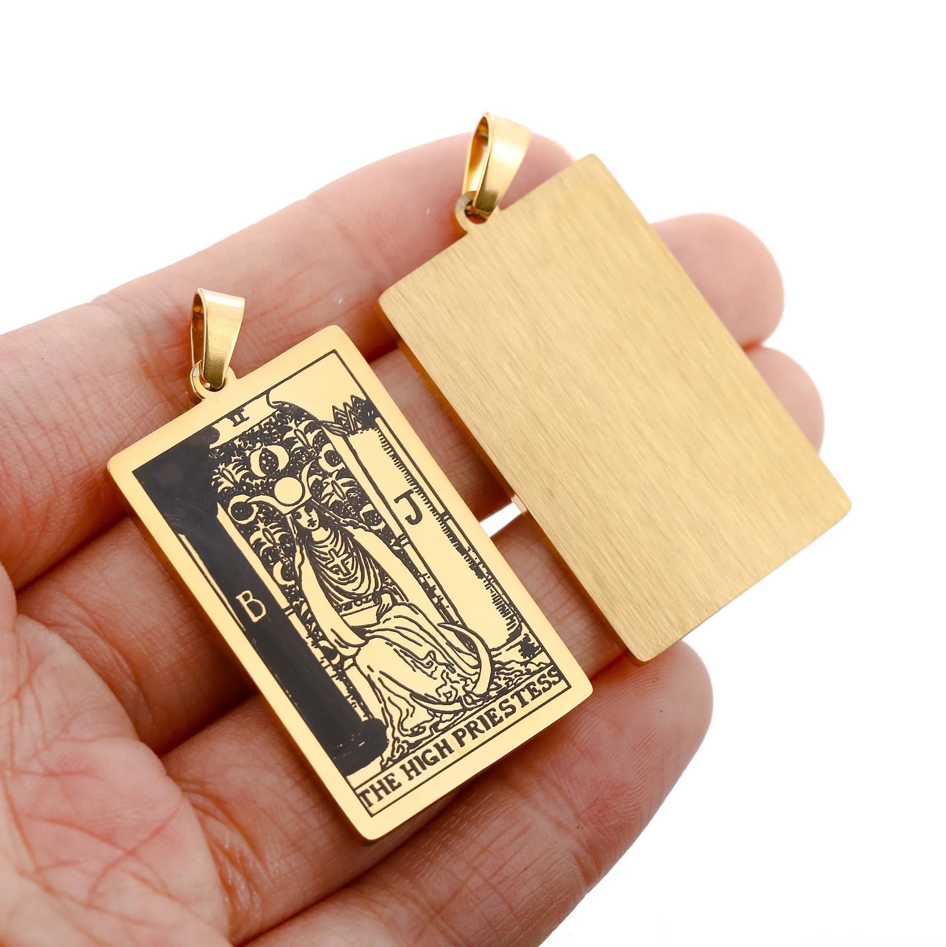 Retro rozsdamentes acél 22 Magic Tarot kártya medálok Lucky Amulett medál DIY asztrológia jóslás Nyakláncok Ékszerkészítés Ajándékok - 2
