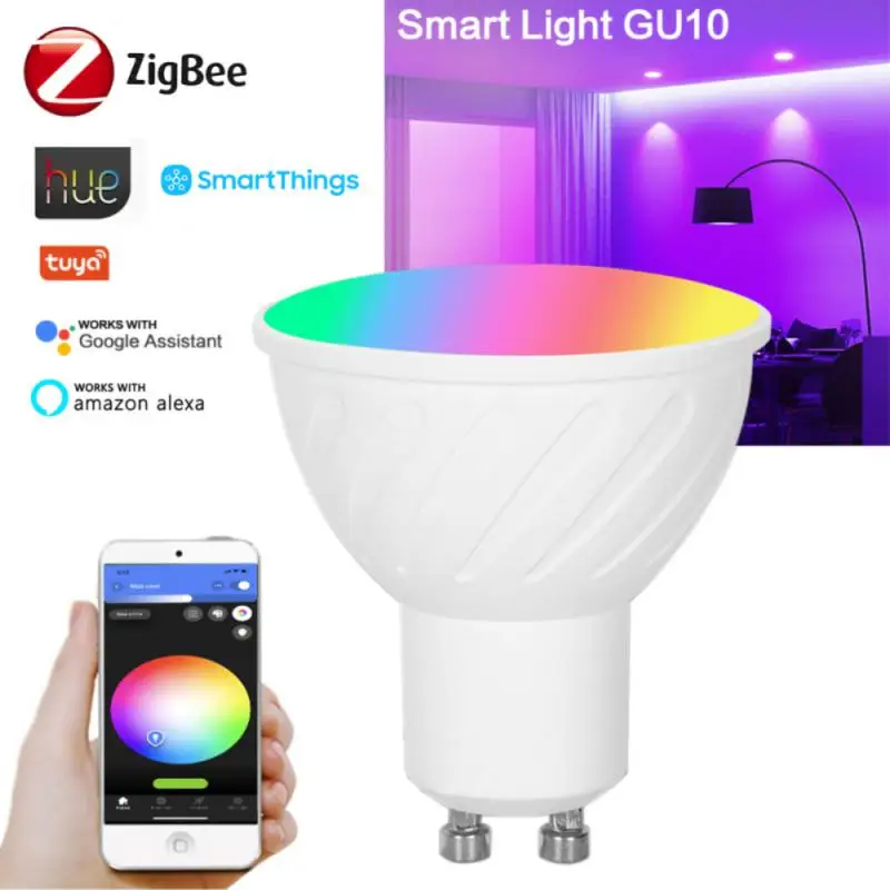 RGB LEDS intelligens led mélyvilágítás Zigbee 3.0 háztartási gépek több mint 30000 óra intelligens LED fény színváltó meleg hideg fény teljesítmény 5w - 4