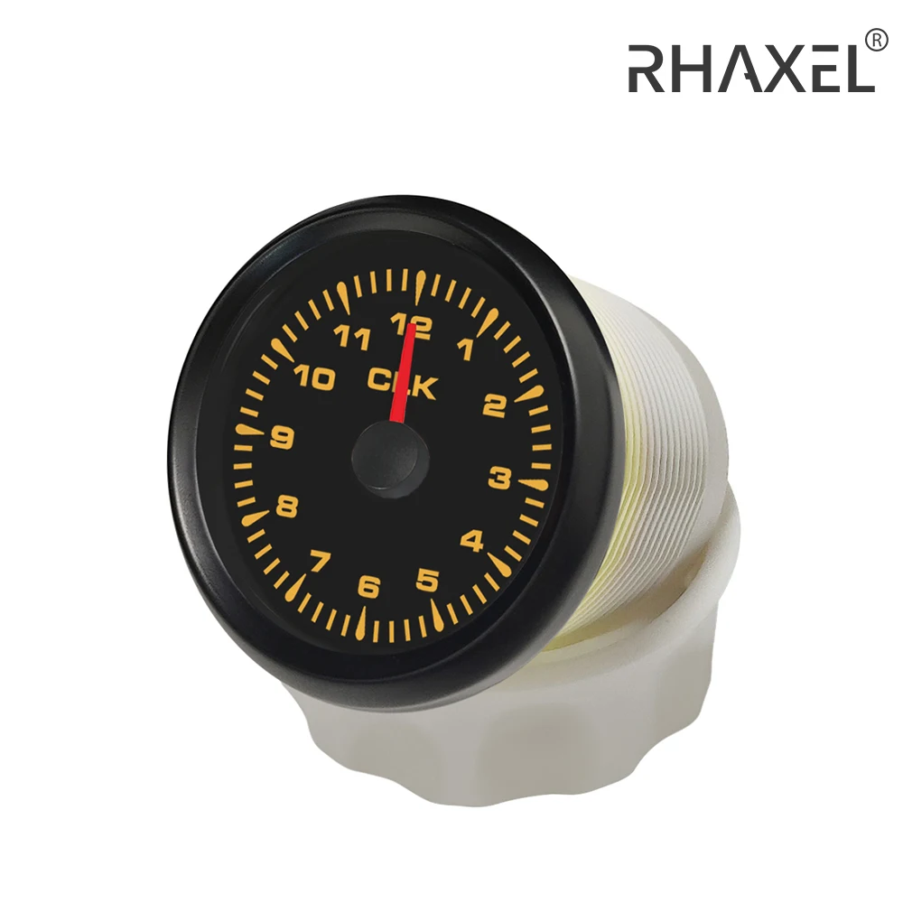 RHAXEL teherautó autójachtok óramérő 12 órás formátum 8 színnel háttérvilágítás 12V 24V 52mm - 0