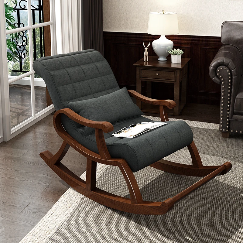 Régiségek Vintage székek Fa Kényelmes hintázó design Nappali székek Felnőttek Sillones Modernos Para Sala Belső bútorok - 2