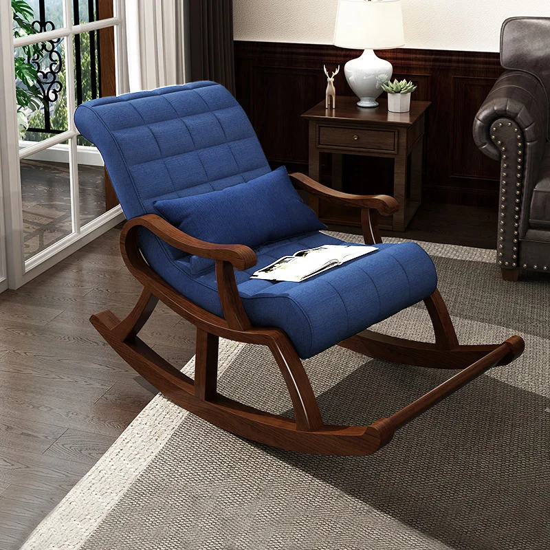 Régiségek Vintage székek Fa Kényelmes hintázó design Nappali székek Felnőttek Sillones Modernos Para Sala Belső bútorok - 4