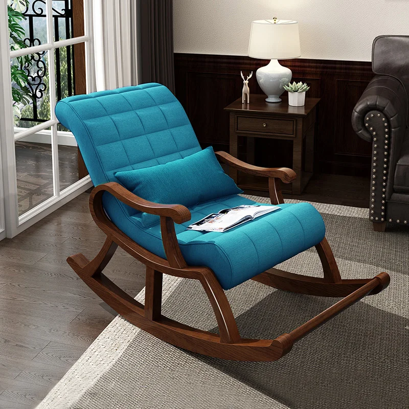 Régiségek Vintage székek Fa Kényelmes hintázó design Nappali székek Felnőttek Sillones Modernos Para Sala Belső bútorok - 5