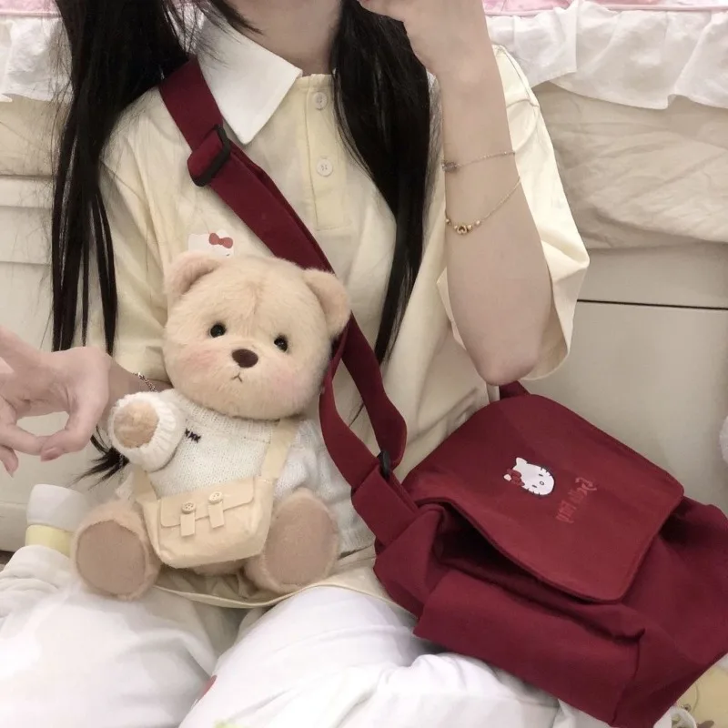 Sanrio Hello Kitty Crossbody válltáska rajzfilm Édes diák írószer Messenger táskák Lady nagy kapacitású nylon táska - 1