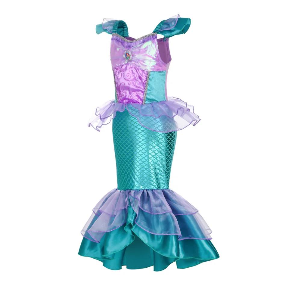 Sellő ruha lánynak Ocean témájú születésnapi zsúr hercegnő ruha ruhák Halloween jelmez gyerekeknek Vestidos - 2