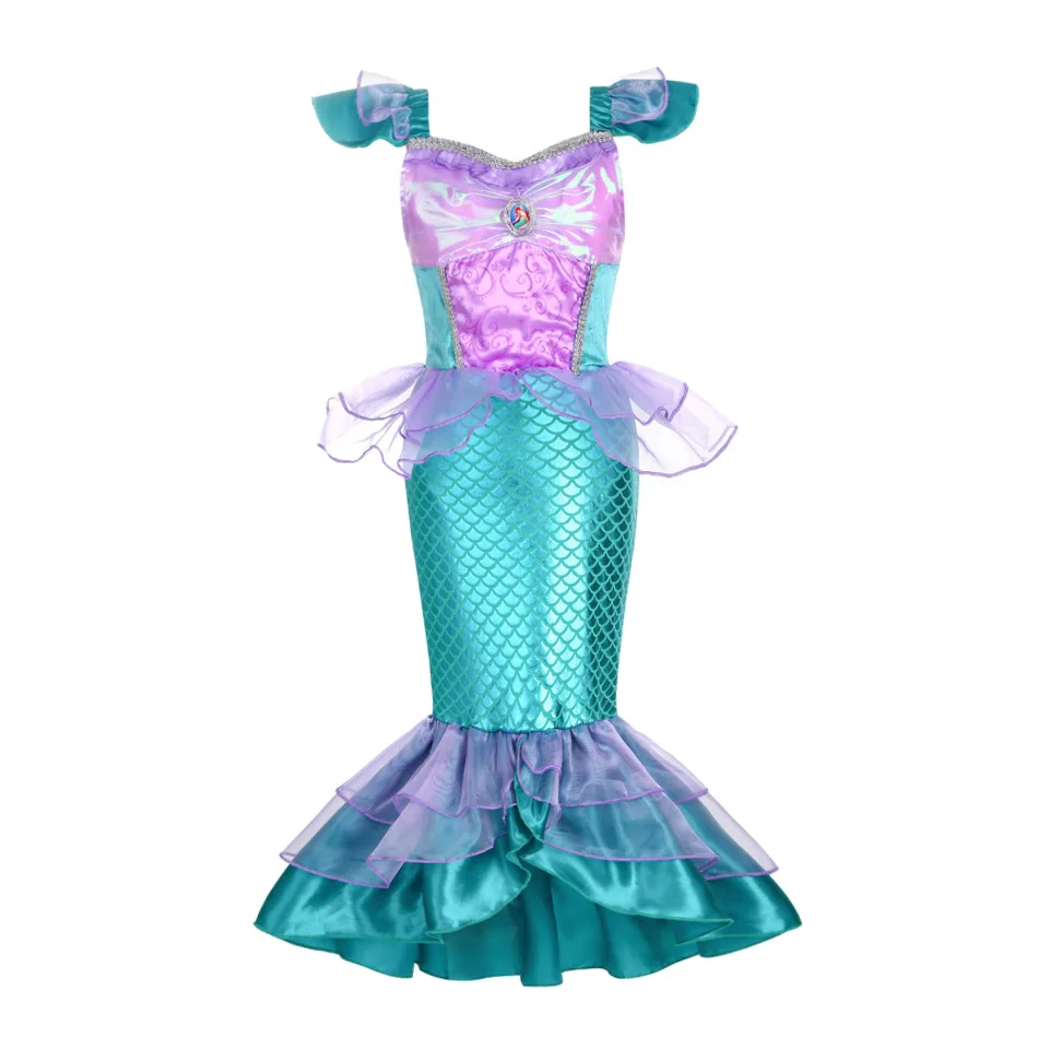Sellő ruha lánynak Ocean témájú születésnapi zsúr hercegnő ruha ruhák Halloween jelmez gyerekeknek Vestidos - 3