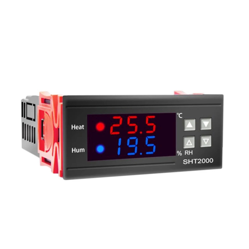 SHT2000 Hőmérséklet-páratartalom-szabályozó termosztát Humidistat beltéri sörfőző inkubátor hőmérő Higrométer AC110-230V - 0