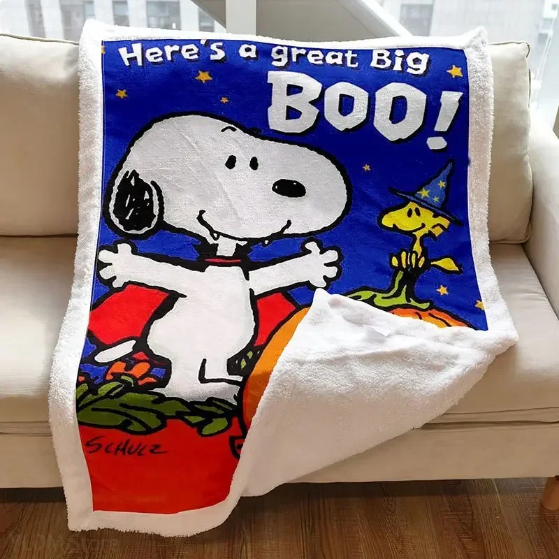 Snoopy takaró egész évszakos dekoratív portörlő ágytakaró Ágytakaró Irodai autóágy Ebédszünet Dupla takaró Légkondicionált paplanajándék - 1