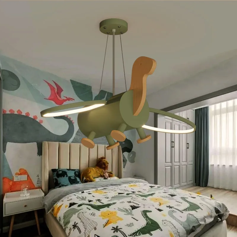 SOFEINA gyermek dinoszaurusz függőlámpa LED kreatív zöld rajzfilm lámpa gyerekeknek szoba óvoda távirányítóval - 3