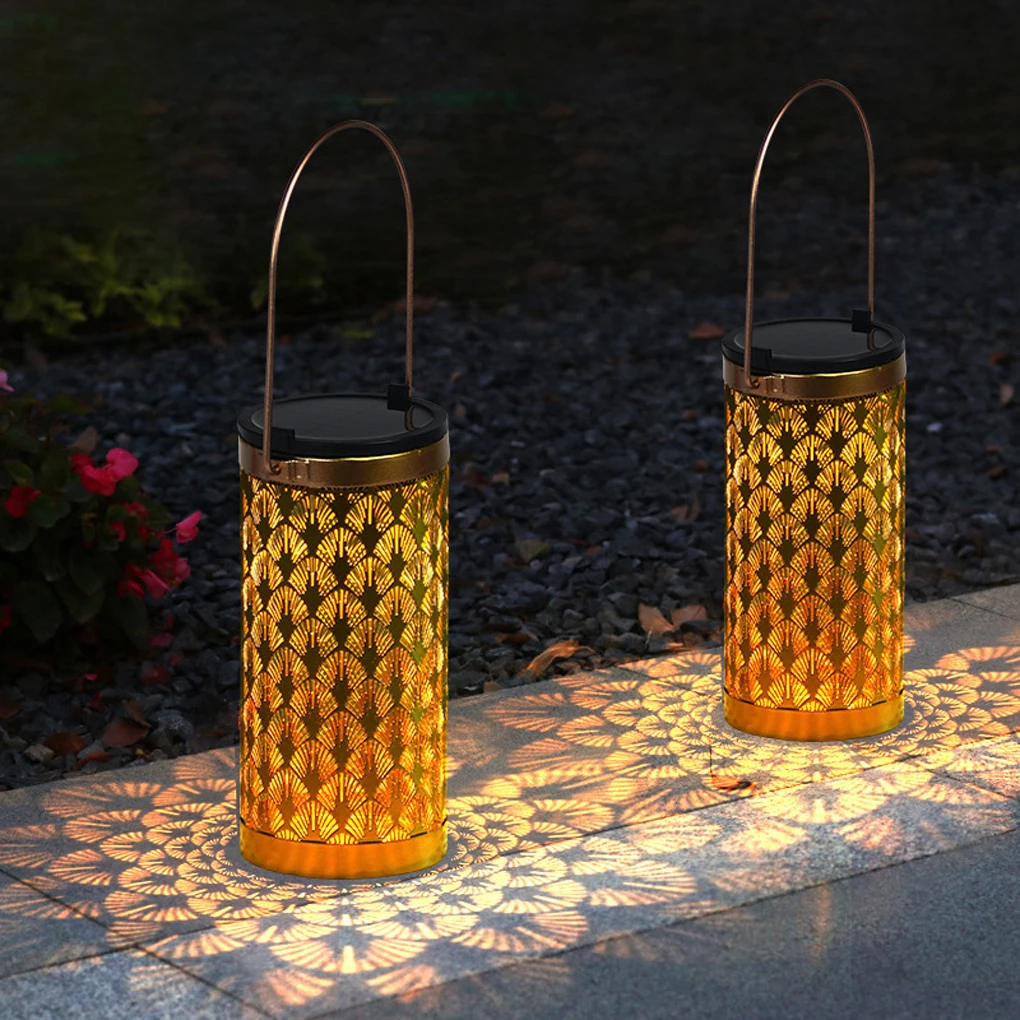 Solar vetítés lámpás kültéri vízálló vas tájfény dekoratív kerti fény vízálló kemping erkély légkör - 0