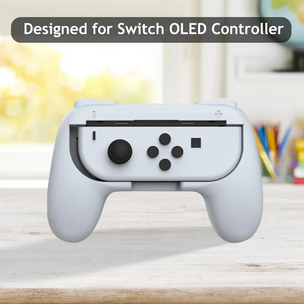 Switch OLED Joycon markolatokhoz Konzolállvány tartó Nintendo Switch konzolhoz OLED vezérlő csúszásmentes bal + jobb gamepad kézi markolat - 2