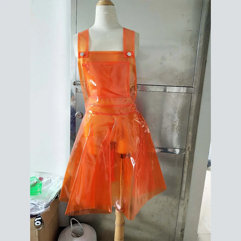 Szexi PVC holografikus ruha Nők\x27s Vestido Summer Lady Clear Vinly Plastic Clothes Party Gótikus Piros Zöld Kék Kék és Narancssárga - 4