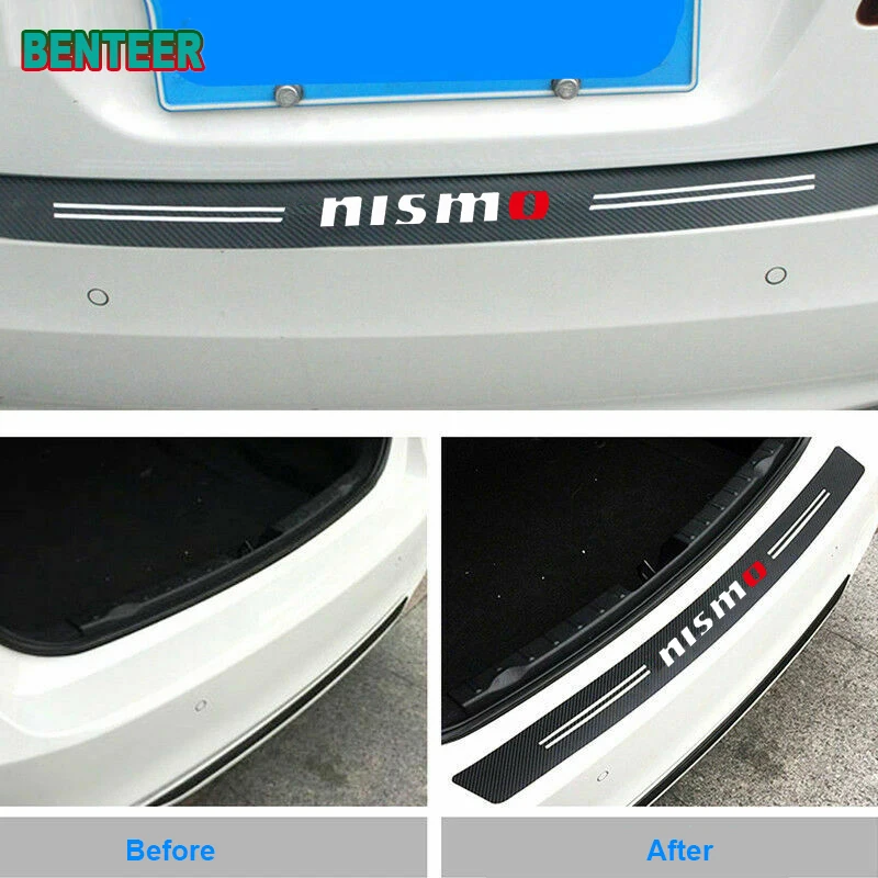 Szénszálas Nismo autó hátsó lökhárító matrica Nissan Tiida Sunny QASHQAI J10 J11 MÁRCIUS LIVINA TEANA X-TRAI - 2