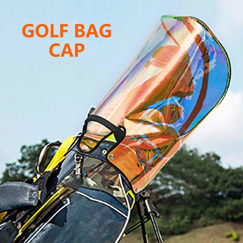Színes golfkellék Caddy táska motorháztető átlátszó golftáska esővédő kapucni vízálló golfütő táska esőkabát fejvédő védelem - 0