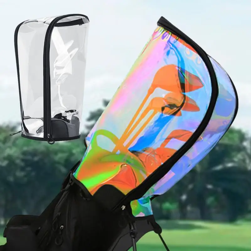 Színes golfkellék Caddy táska motorháztető átlátszó golftáska esővédő kapucni vízálló golfütő táska esőkabát fejvédő védelem - 1