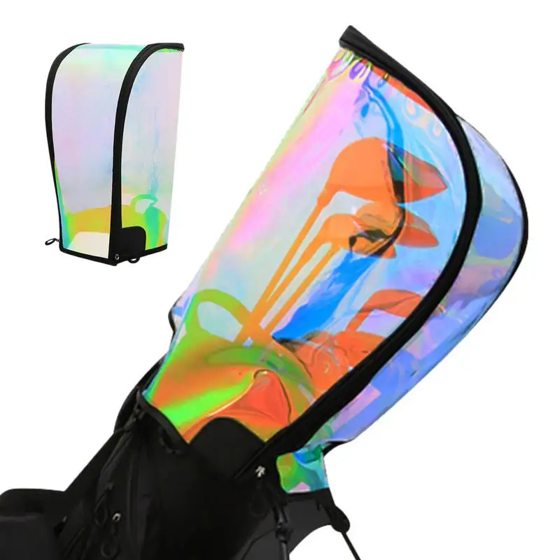 Színes golfkellék Caddy táska motorháztető átlátszó golftáska esővédő kapucni vízálló golfütő táska esőkabát fejvédő védelem - 2