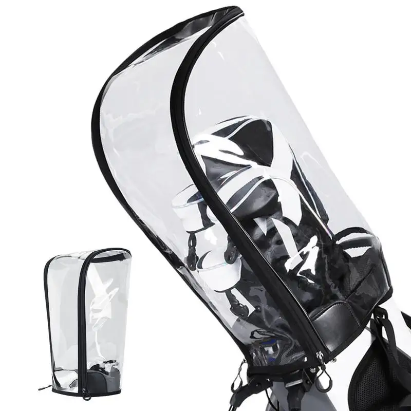 Színes golfkellék Caddy táska motorháztető átlátszó golftáska esővédő kapucni vízálló golfütő táska esőkabát fejvédő védelem - 3