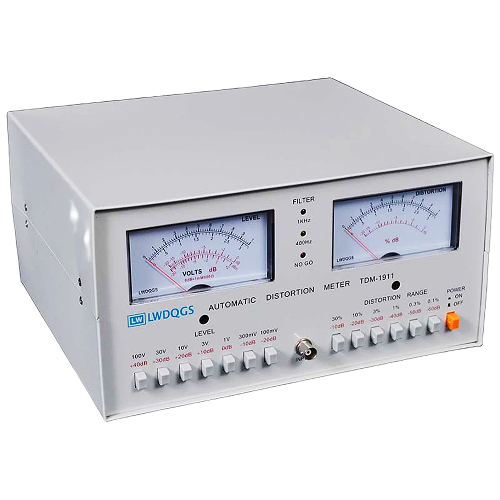 TDM1911 0,01% ~ 30% Automatikus audio torzításmérő 100mV ~ 100V elektromos szintmérő Érzékelő jel hullámforma tisztaság teszter - 1