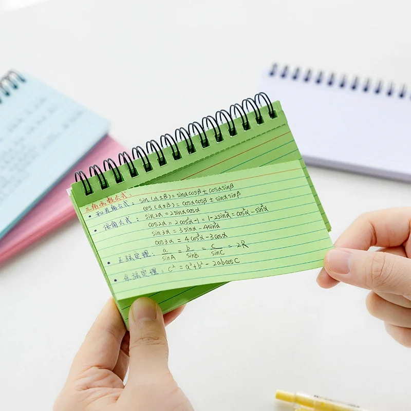 tekercses jegyzetfüzet Egyszerű letéphető könyv 50 lap többsoros színes papír Hordozható jegyzetek Feljegyzés a tanuláshoz Office iskolai napló - 0