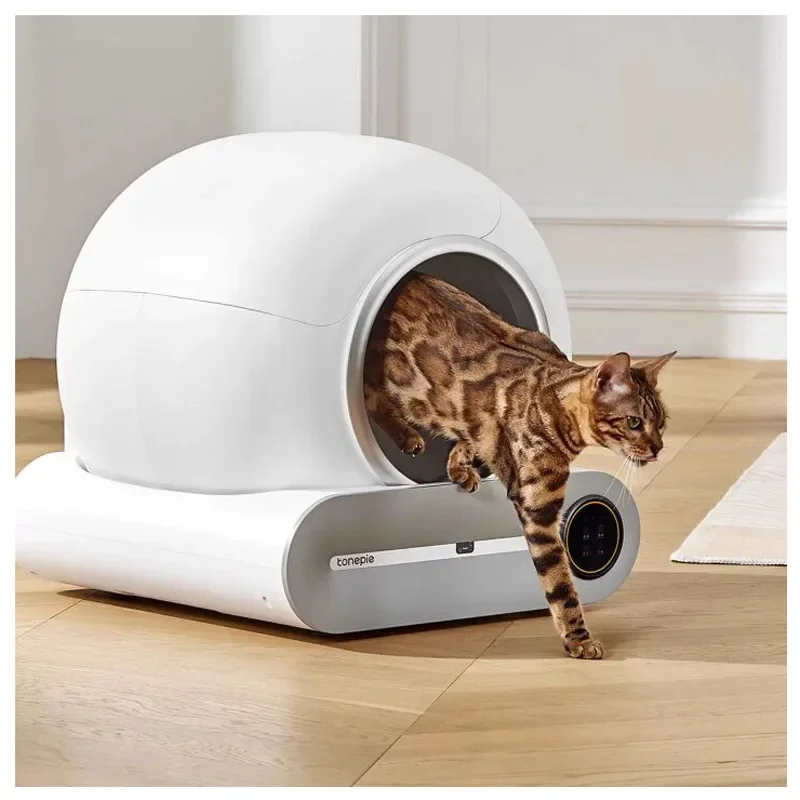 Tonepie automata macska alomdoboz öntisztító homokozó macska WC alkalmazás vezérlés 65L nagy kisállat areneros para gato angol változat - 4