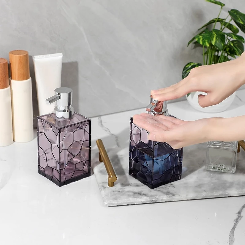 Top ajánlatok Hands szappanadagoló, átlátszó akril műanyag folyékony szivattyús palackok Újratölthető lotion adagoló fürdőszobai dekorációhoz - 3