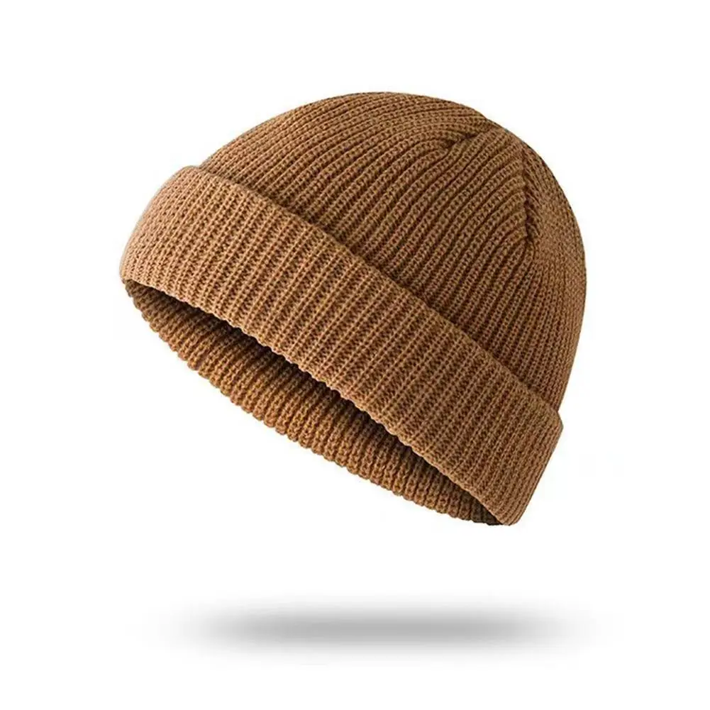 Téli meleg halászsapkák alkalmi rövid szál hip-hop kalap felnőtt férfiak női rövid dinnye téli kalap koponya sapka uniszex - 3