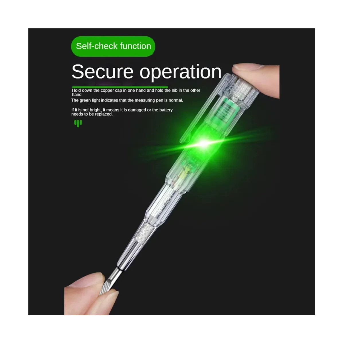  többfunkciós elektromos toll nagy fényerejű dupla lámpás elektromos toll mérő villanyszerelő indukciós ceruza - 4