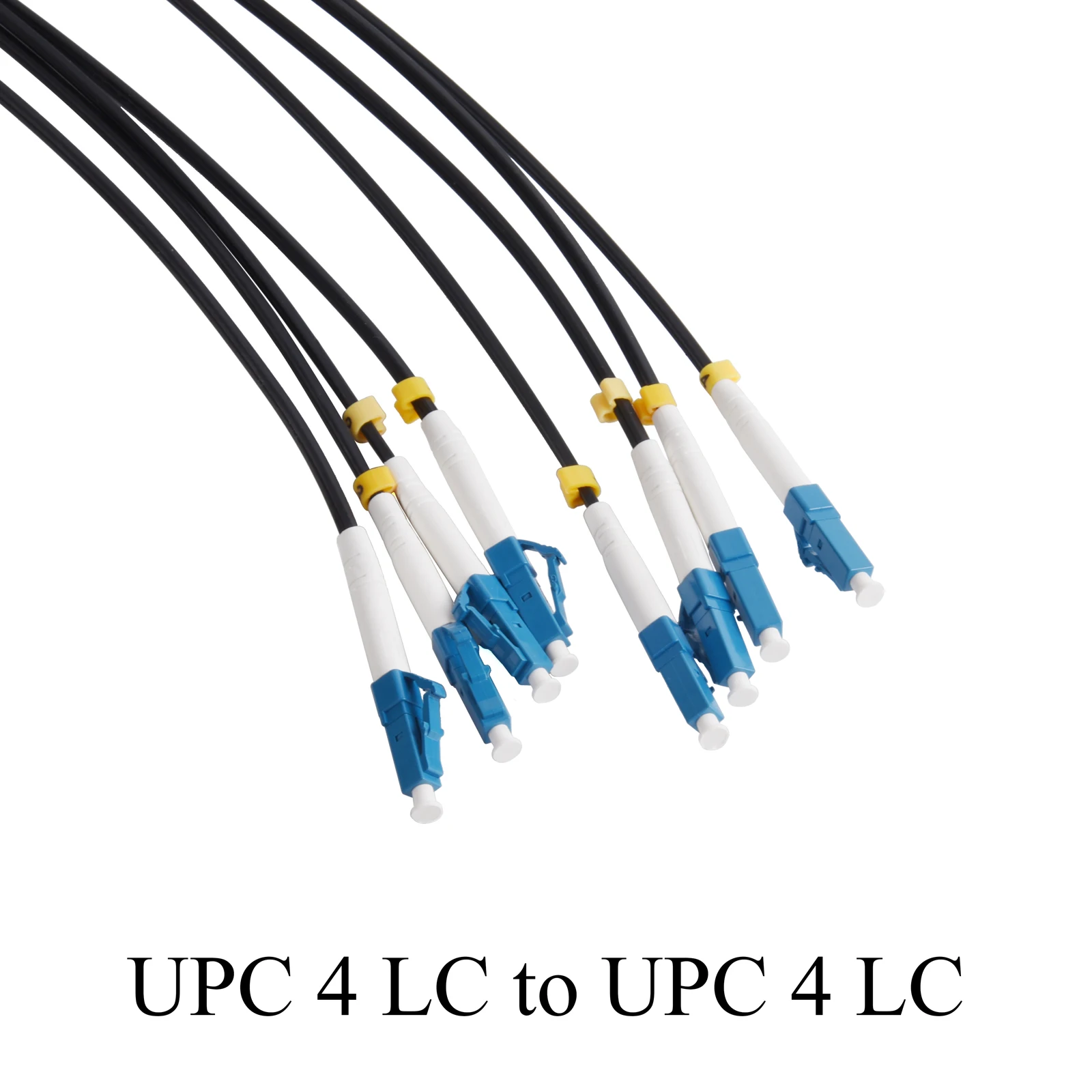 UPC 4 LC - 4 LC száloptikai vezeték Egymódú 4 magos beltéri hosszabbító optikai kábel konvertáló patch kábel 50M / 80M / 100M / 120M / 150M - 4